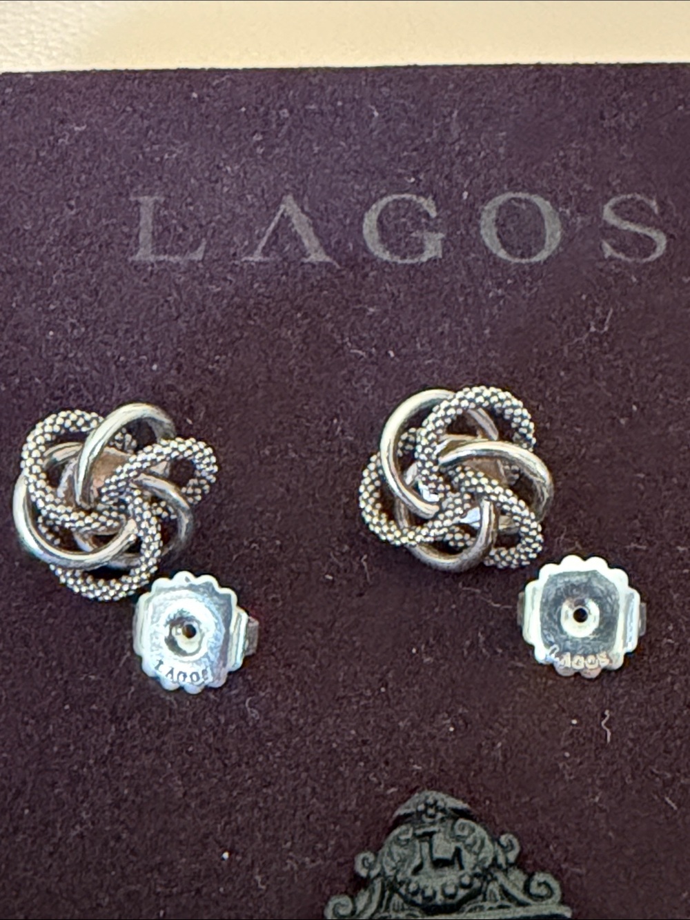 LAGOS Sterling Silver Knotted Rope Stud Earrings